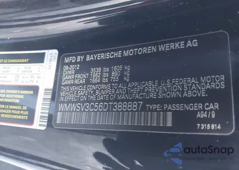 2013 Mini Hardtop Cooper S z USA, uszkodzony, nr VIN WMWSV3C56DT388887